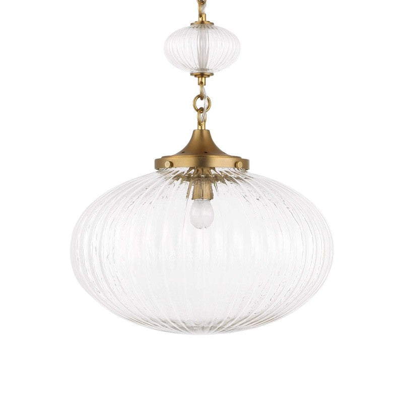 Bellaire - 1 Light Glass Shade Pendant - Gold