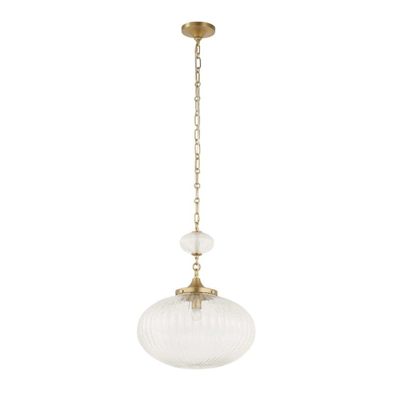 Bellaire - 1 Light Glass Shade Pendant - Gold