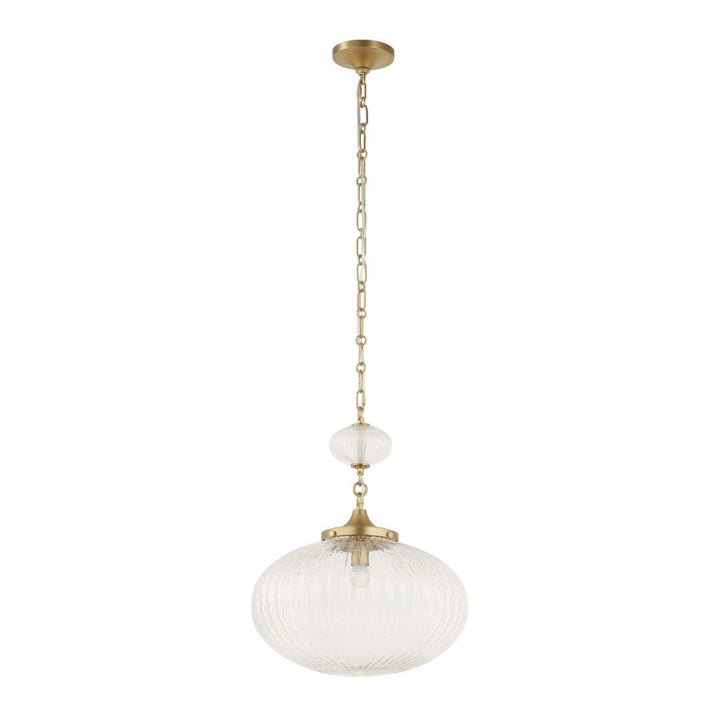 Bellaire - 1 Light Glass Shade Pendant - Gold