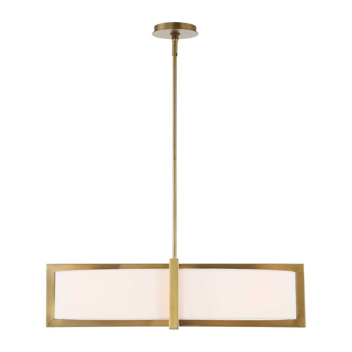 Cresson - 4 Light Drum Pendant - White / Gold