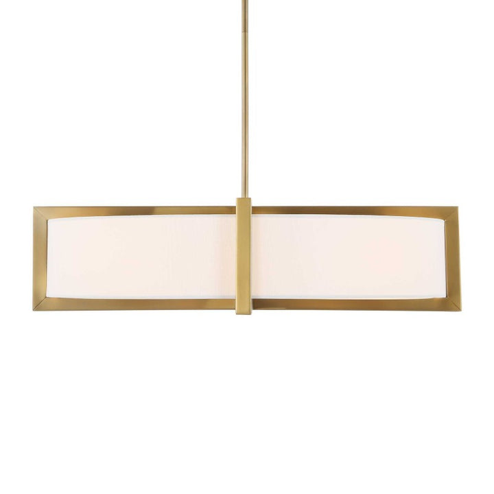 Cresson - 4 Light Drum Pendant - White / Gold