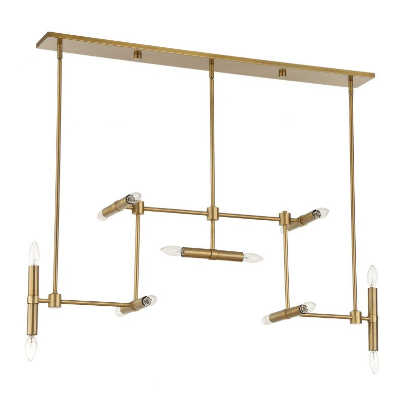 Cadre - 14 Light Modern Linear Pendant - Gold
