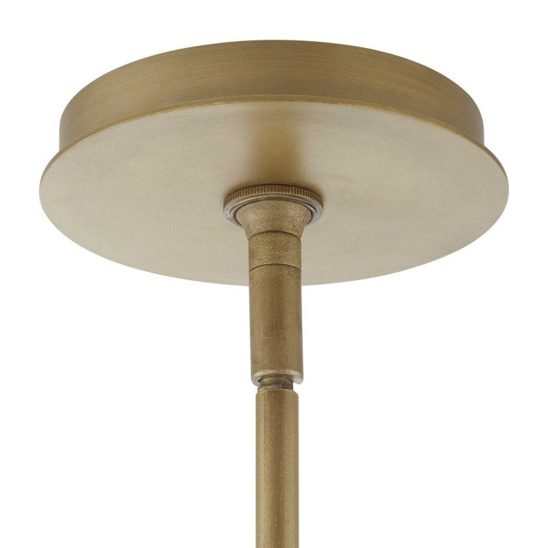 Valencia - 6 Light Glass Panel Pendant - Gold / White