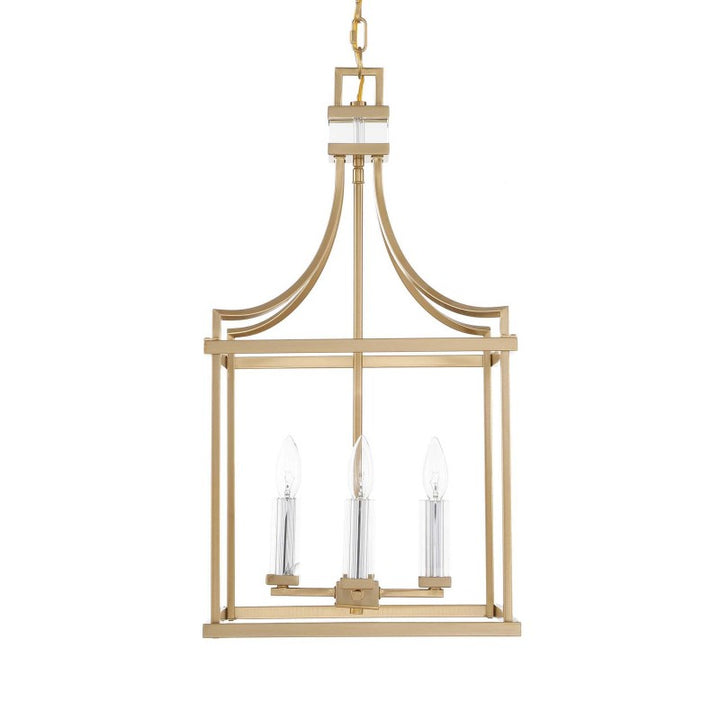 Montreal - 4 Light Brass Lantern Pendant - Gold