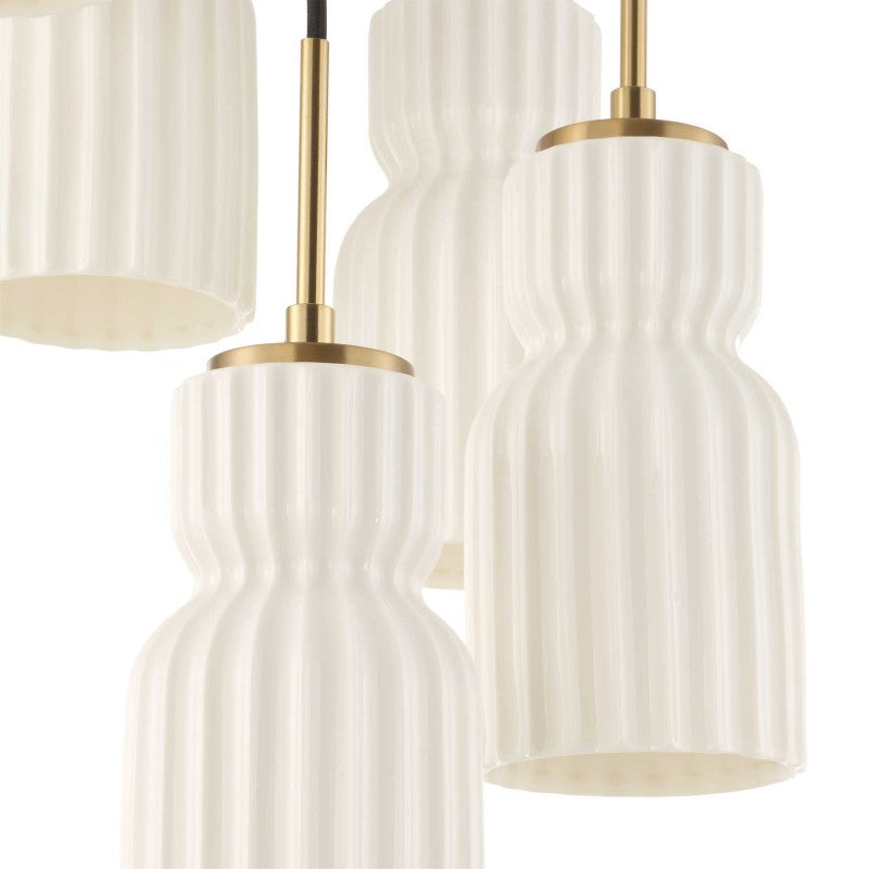 Vanier - 5 Light Cluster Pendant - Gold