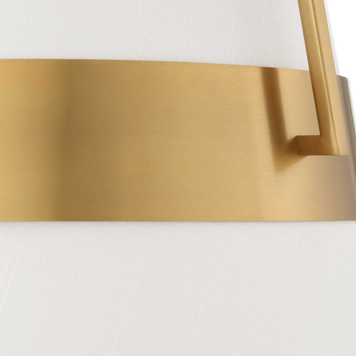 Harness - 1 Light Shade Pendant - White / Gold