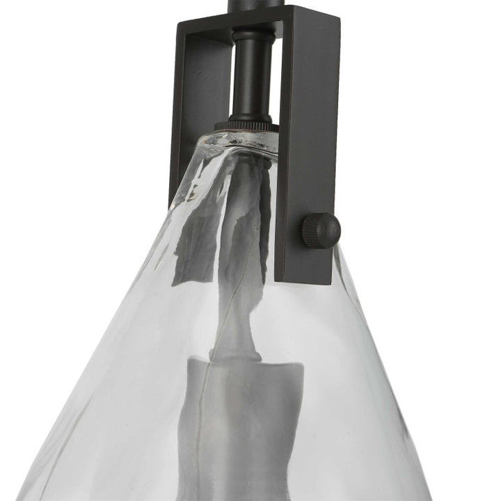 Campester - 1 Light Watered Glass Mini Pendant - Pearl Silver