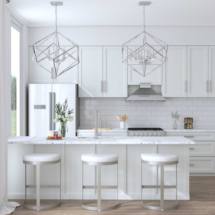 Euclid - 6 Light Cube Pendant - Nickel