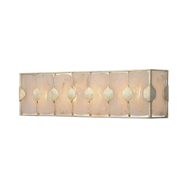 Rene - 4 Light Swirl Glass Vanity - Pearl Silver