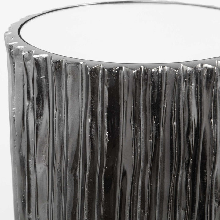 Echo - Modern Nickel Drink Table - Pearl Silver