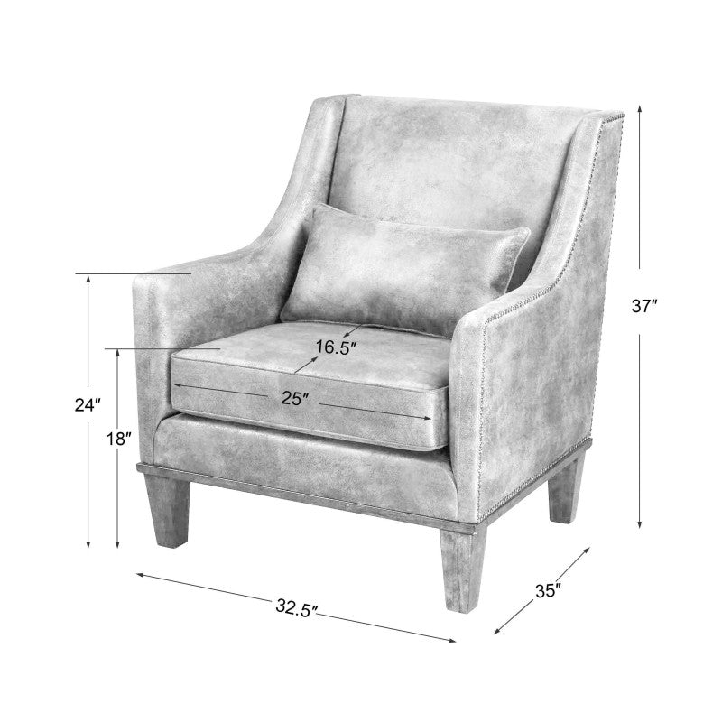 Clay - Leather Armchair - Dark Brown