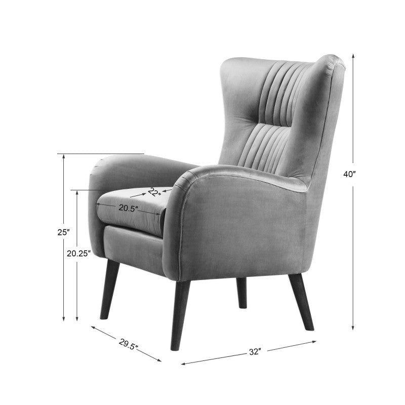 Dax - Mid-Century Accent Chair - Blue