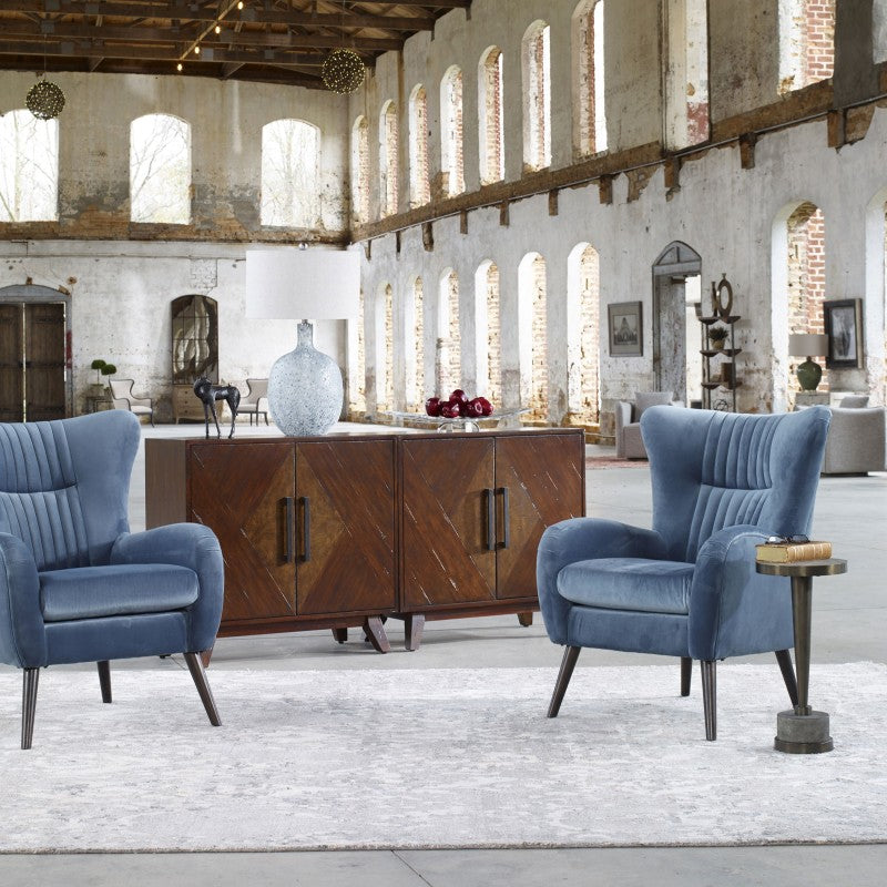 Dax - Mid-Century Accent Chair - Blue