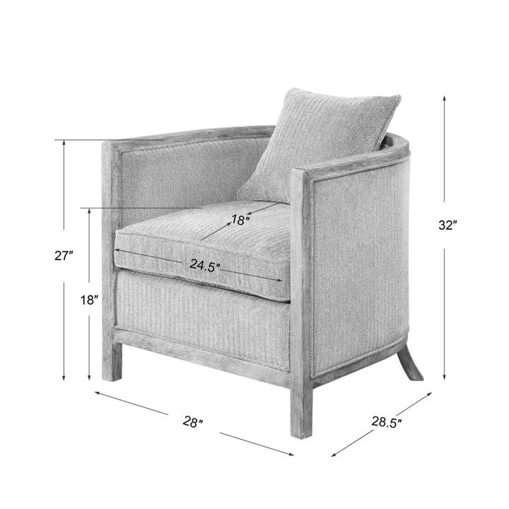 Viaggio - Chenille Accent Chair - Gray