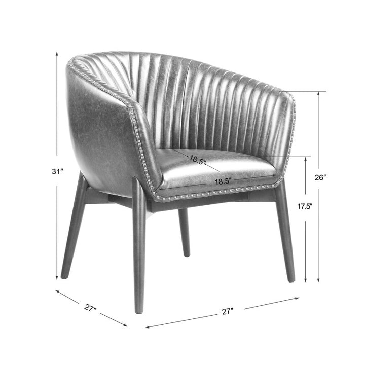 Anders - Chenille Accent Chair - Black