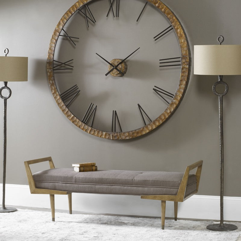 Waylon - Mid-Century Modern Bench - Dark Gray