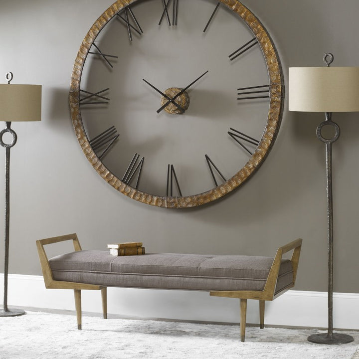 Waylon - Mid-Century Modern Bench - Dark Gray