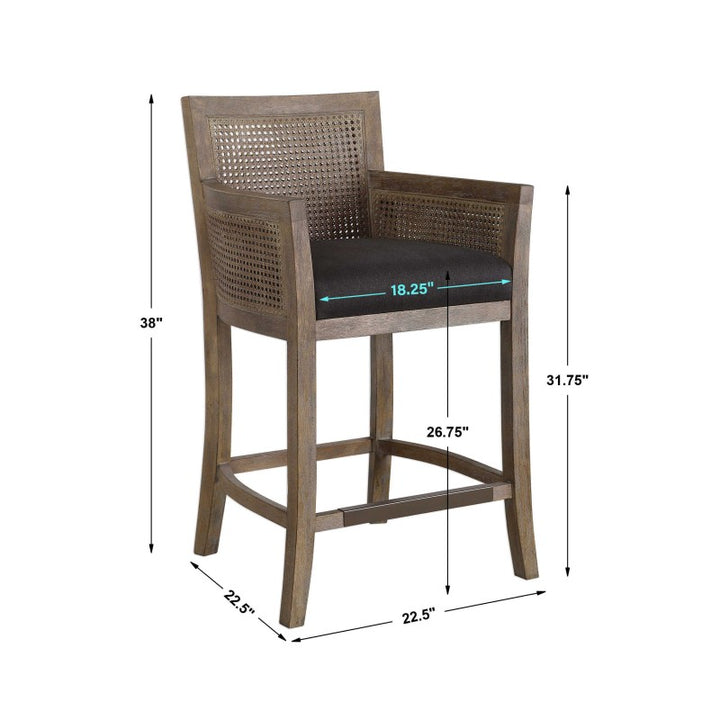 Encore - Counter Stool - Light Brown & Black