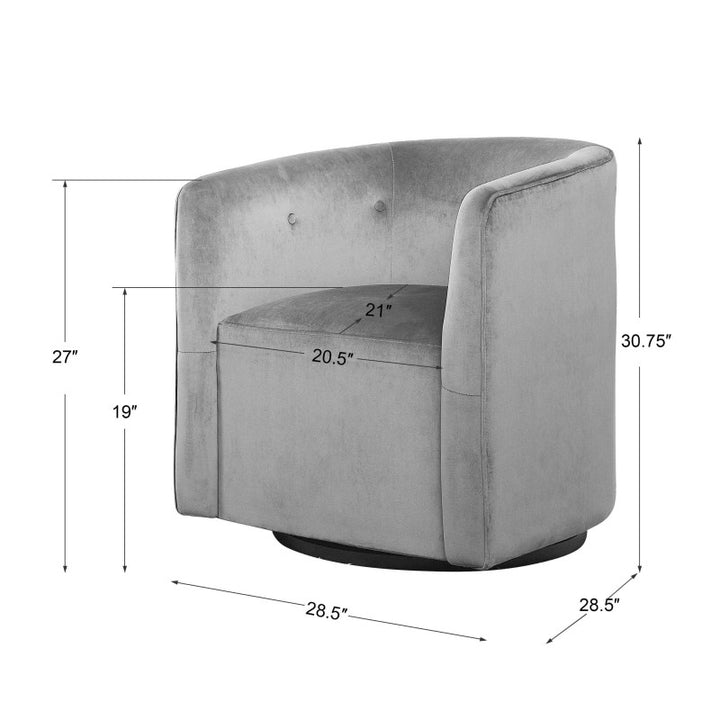 Mallorie - Swivel Chair - Blue