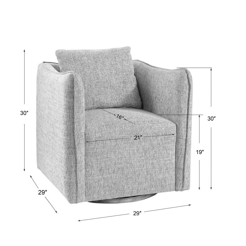 Corben - Swivel Chair - Gray