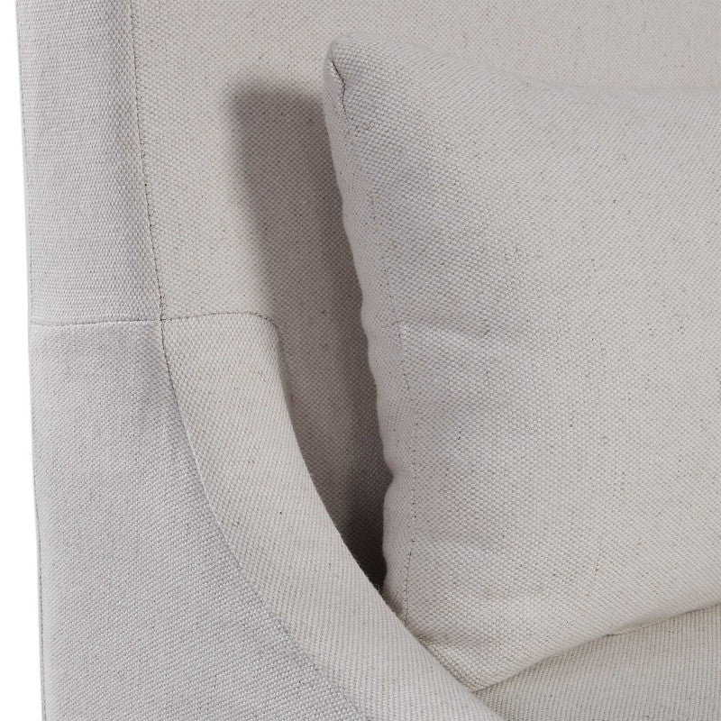 Coley - Linen Armless Chair - White