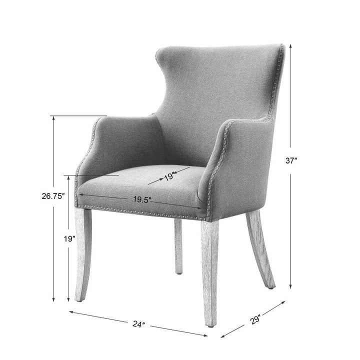 Yareena - Wing Chair - Blue