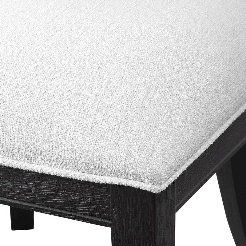 Idris - Armless Chair - White & Black