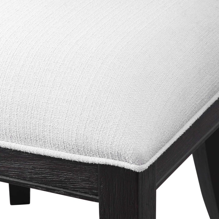 Idris - Armless Chair - White & Black
