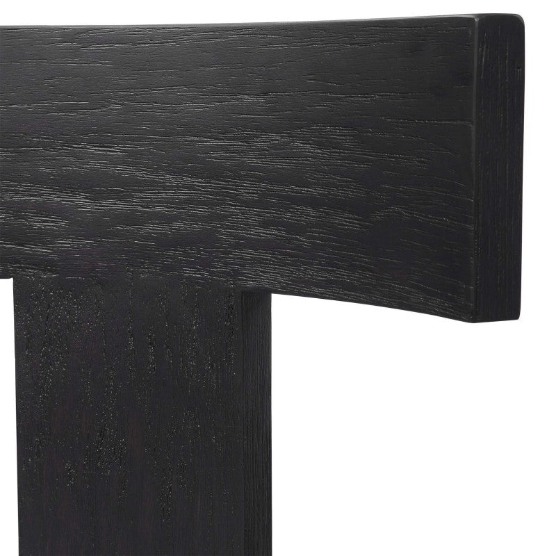 Idris - Armless Chair - White & Black