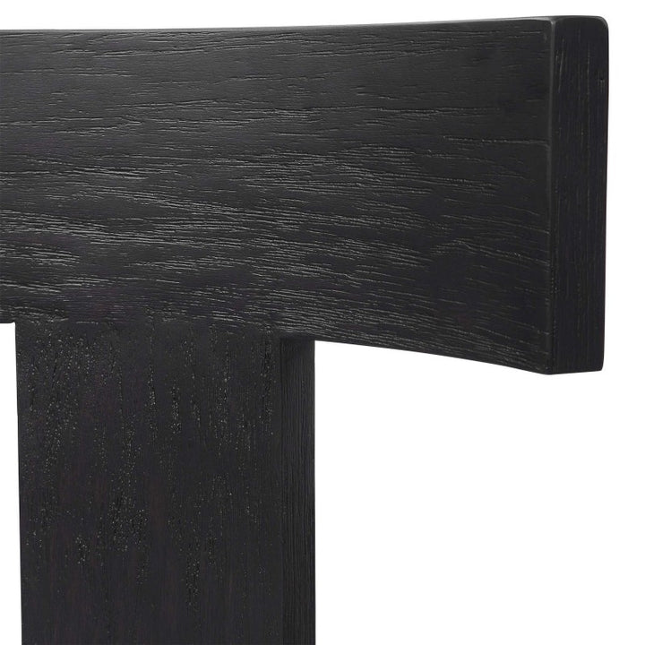 Idris - Armless Chair - White & Black