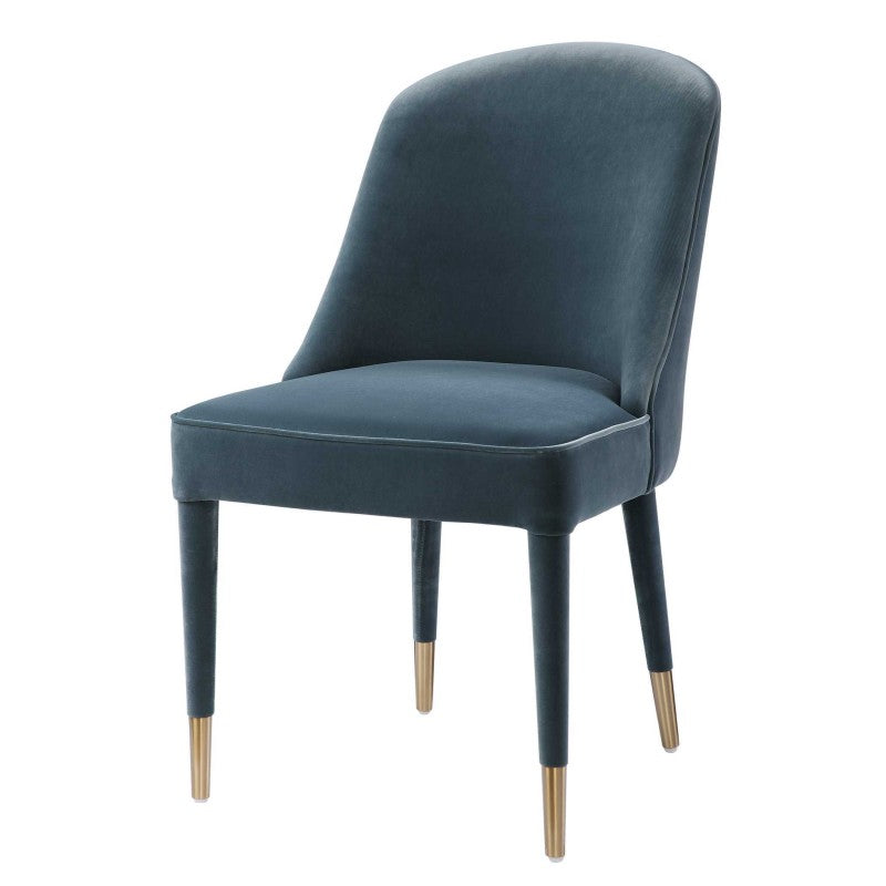 Brie - Armless Chair (Set of 2) - Blue