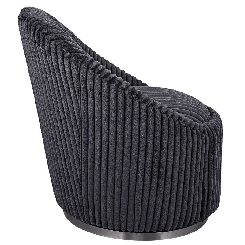 Crue - Fabric Swivel Chair - Gray