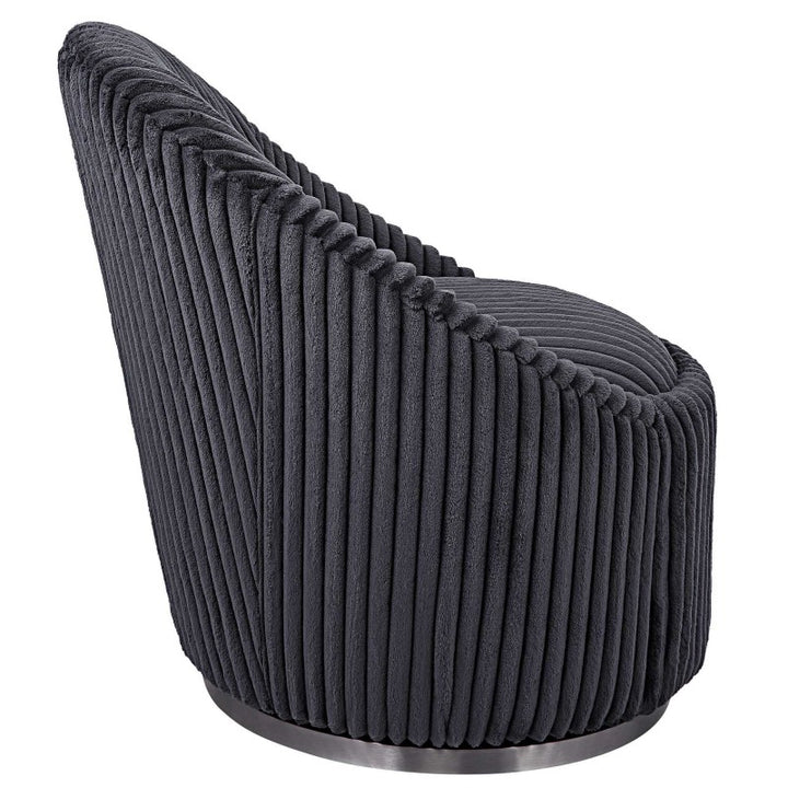 Crue - Fabric Swivel Chair - Gray