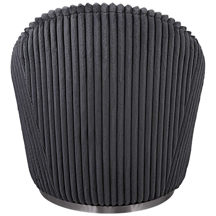 Crue - Fabric Swivel Chair - Gray