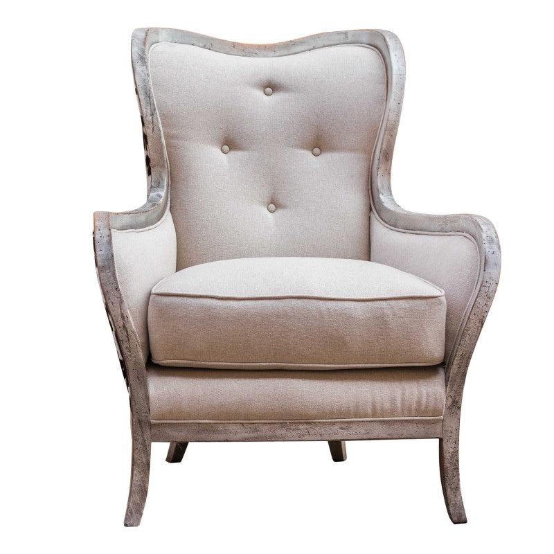 Chalina - High Back Armchair - White