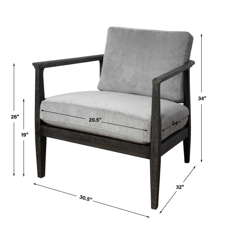 Brunei - Modern Accent Chair - Gray