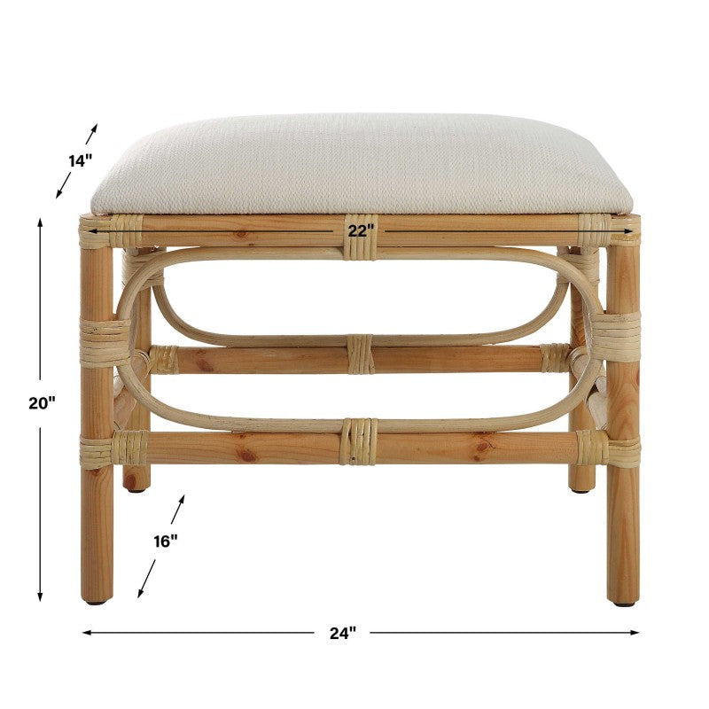 Laguna - Small Bench - White