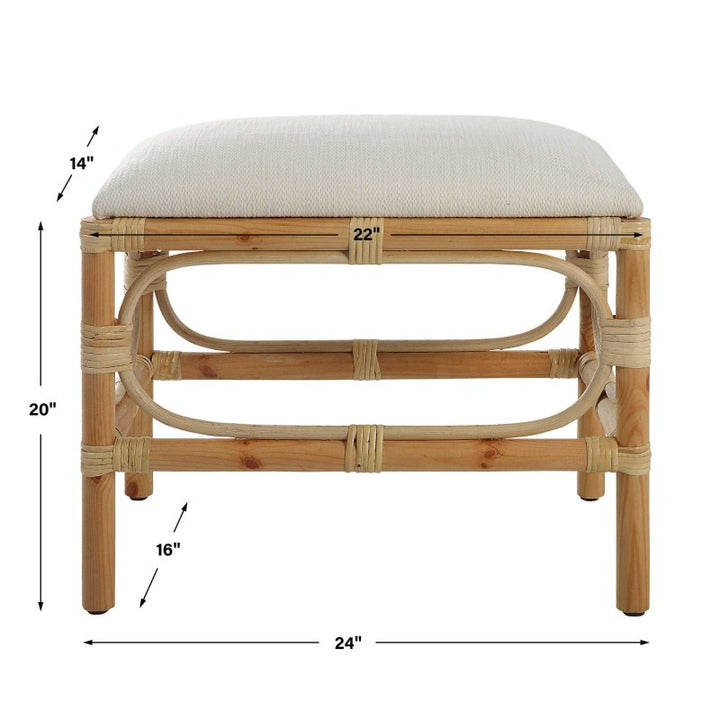 Laguna - Small Bench - White