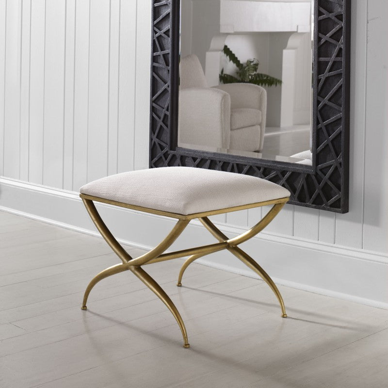 Crossing - Small Bench - White