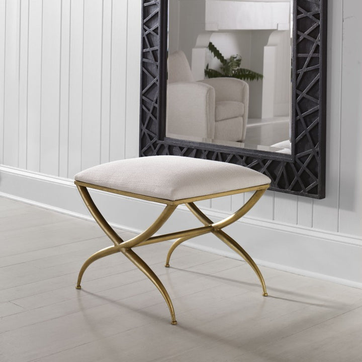 Crossing - Small Bench - White