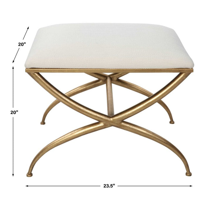 Crossing - Small Bench - White