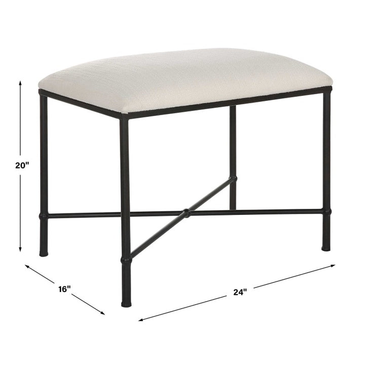 Avenham - Small Framed Bench - Black