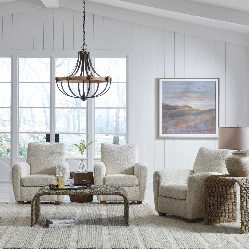 Teddy - Shearling Accent Chair - White
