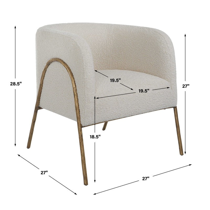 Jacobsen - Shearling Accent Chair - Off White