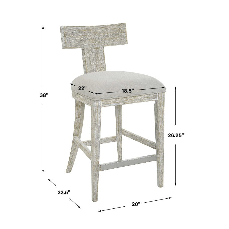 Idris - Counter Stool - White