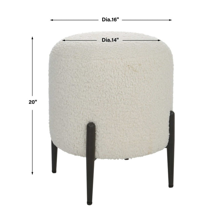 Arles - Shearling Ottoman - White
