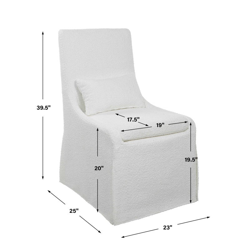 Coley - Armless Chair - White