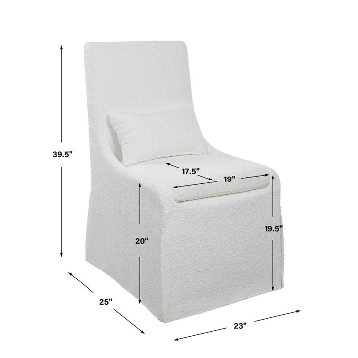Coley - Armless Chair - White