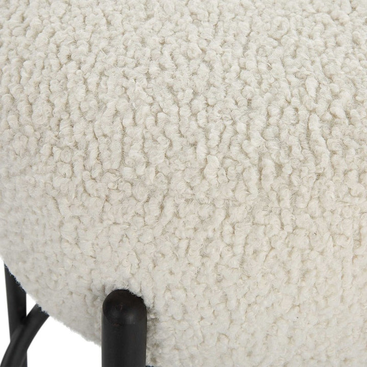 Arles - Plush Counter Stool - White