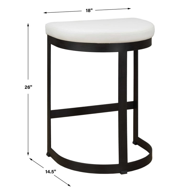 Ivanna -  Counter Stool - White